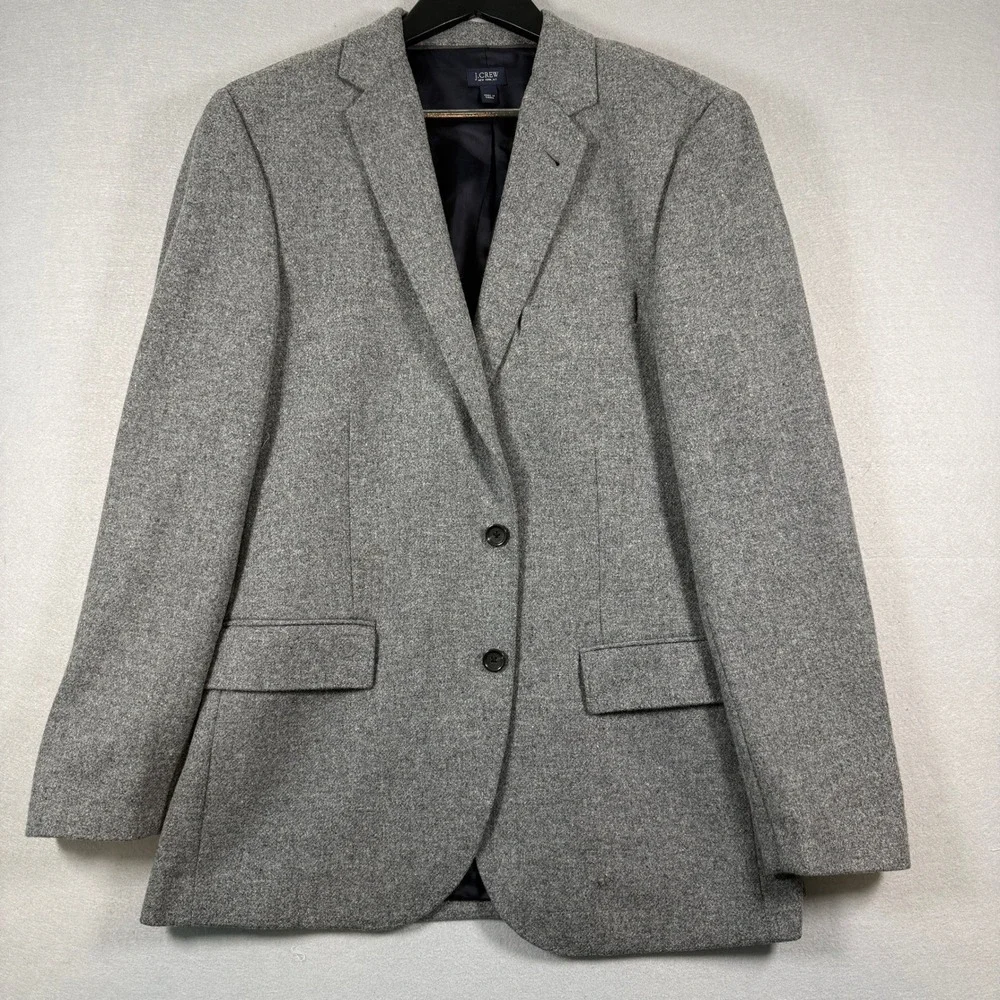 J.Crew‎ Ludlow Blazer Yorkshire Tweed Moon Mens 40R Grey English Wool Sport Coat